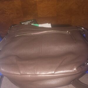 Coach EUC dark brown leather handbag f15064